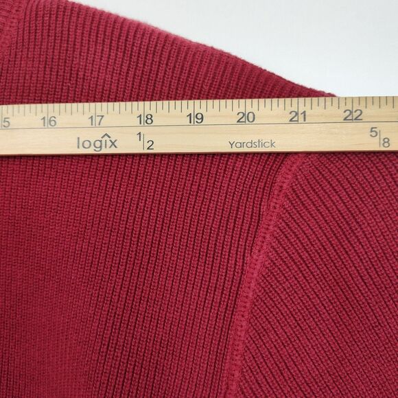 VTG Eddie Bauer men's pullover sweater, Tall XL, dark red, long slvs, crew neck - Picture 4 of 10